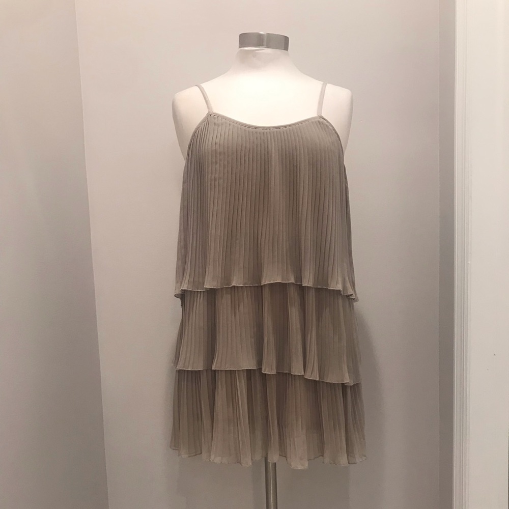 Pleated mini dress